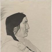 Cover image of Indigenous portrait given to Norman Luxton by W. Langdon Kihn