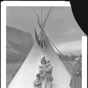 Cover image of [Unknown women and children by tipi]