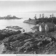 Cover image of 142. Esquimalt Church and Islands from rocks above