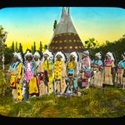Cover image of [Group of Stoney First Nations with teepee]
