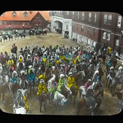 Cover image of [First Nations in courtyard, Banff Springs Hotel at Banff Indian Days?]