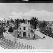 Cover image of Late View of Cristobal, Canal Zone, Showing Concrete Steamship Offices. Vista reciente de Cristobal, Zona del Canal, mostrando oficinas de agencias de vapores, construidas de hormigon.