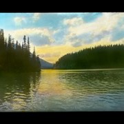 Cover image of At the Head of Maligne Lake looking north toward the Narrows and Sampson [Samson] Peak