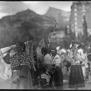 Cover image of Unknown group in regalia, Banff Indian Days at the Banff Springs Hotel