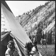 Cover image of Libby Benjamin with children Albert and Hannah