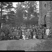 Cover image of [Group in front of St.George's-in-the-pines church]