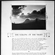 Cover image of The Veiling of the Night / by W. E. Round : [poem, 1929]