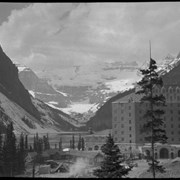 Cover image of Chateau Lake Louise - old and new.