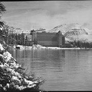 Cover image of Chateau Lake Louise - old and new.