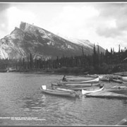 Cover image of 3119. Twin Peaks and Boats, Bow River, Banff