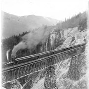 Cover image of 567. Hermit Range of Mountains and Train from top of Glacier House