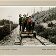 Cover image of Section Hands Riding a Handcar, Boorne and May 1887-1888