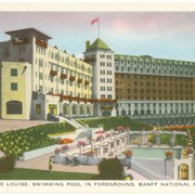 Cover image of Chateau Lake Louise, Swimming Pool in Foreground, Banff National Park