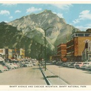 Cover image of Banff Avenue and Cascade Mountain, Banff National Park