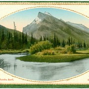Cover image of Down Bow River, showing Mount Rundle, Banff, Canadian Rockies