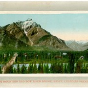Cover image of Cascade Mountain and Bow River Bridge, Banff, Canadian Rockies