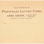 Cover image of Notman's Portfolio Letter Card Lake Louise, Laggan, B.C. Canada (Canadian Pacific Railway)