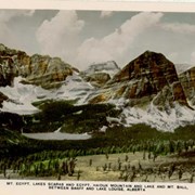 Cover image of Mt. Egypt, Lakes Scarab and Egypt, Haiduk Mountain and Lake and Mt. Ball, Between Banff and Lake Louise, Alberta