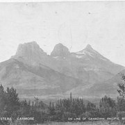 Cover image of The Three Sisters, Canmore, on line of Canadian Pacific Ry.