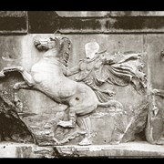 Cover image of West Frieze Parthenon. On building.