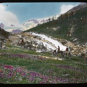 Cover image of [Group of trail riders in {Yoho Valley?)]
