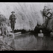 Cover image of [Early bathers in basin pool at Cave and Basin]