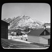 Cover image of [View of Banff in winter from rooftop, looking towards Mount Norquay]