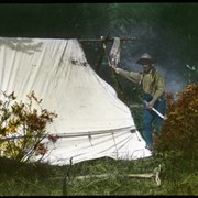 Cover image of [Sid Unwin with burnt tent]