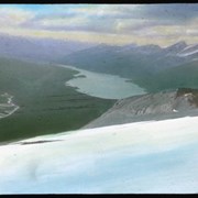 Cover image of Lake Maligne [Maligne Lake] fr. [from] summit of Unwin