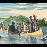 Cover image of [Fur trade illustration - explorers in canoe with First Nations]
