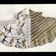 Cover image of [Illustration on garment or teepee depicting conflict between First Nations and army]
