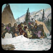 Cover image of [Group of unidentified women, children and men at Kootenay Plains in winter]