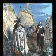 Cover image of [Painting of missionary preaching to First Nations villagers]