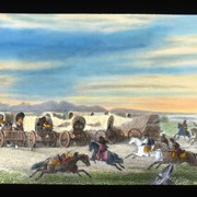 Cover image of [Illustration - First Nations warriors attacking wagon train]