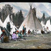 Cover image of [First Nations camp at Banff Indian Days]