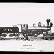 Cover image of The first engine built by the Canadian Pacific Railway