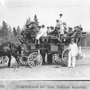 Cover image of Unidentified people on horse wagon