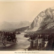 Cover image of View down Bow River from Banff Hotel