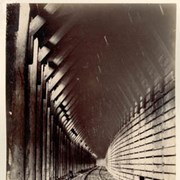 Cover image of Interior of snow shed near Glacier House