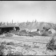 Cover image of Wrecked houses at Anthracite. 1894