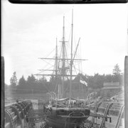 Cover image of CPR (No.120). Esquimalt, BC. H.M.S. Hyacinth in great dry dock, 7/25/94