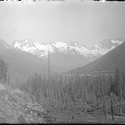 Cover image of Glacier House. The end of the Hermit Range from below station (No.84). 7/14/94