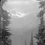 Cover image of Glacier House. Hermit Range & Rogers Pass from Lake Marion (No.98). 7/15/94