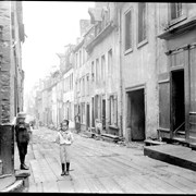 Cover image of Quebec. Looking along Rue de Petit Champlain from foot of Breakneck Stairs (No.10). 8/7/95