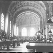 Cover image of Boston Library. Interior of reading room (No.5) 8/23/95