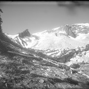 Cover image of Amphitheatre to n. of green slope to right of Asulkan Glacier (No.67). 8/12/99