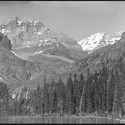 Cover image of Lake O'Hara, Mt. Cathedral also towards end of lake (No.61) 1902. - Rocky Mountains