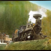 Cover image of Wood burning engine, Glacier / W.S.V. 1894?
