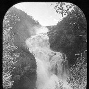 Cover image of O Watchman Falls, Lake St. John Canada, 280 ft. high / Wm.S.Vaux Jr.