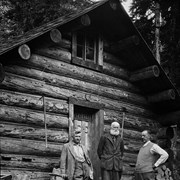 Cover image of Edward Feuz, Professor Charles Fay and Dr. Hickson at Fay Hut